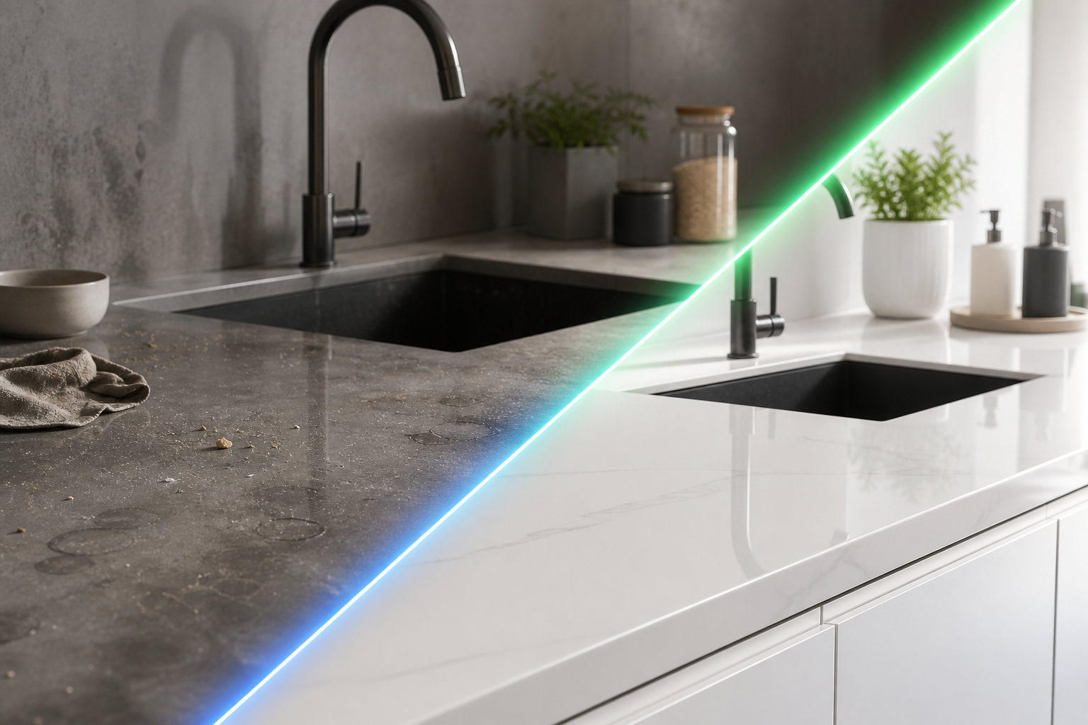 Clean surface transformation